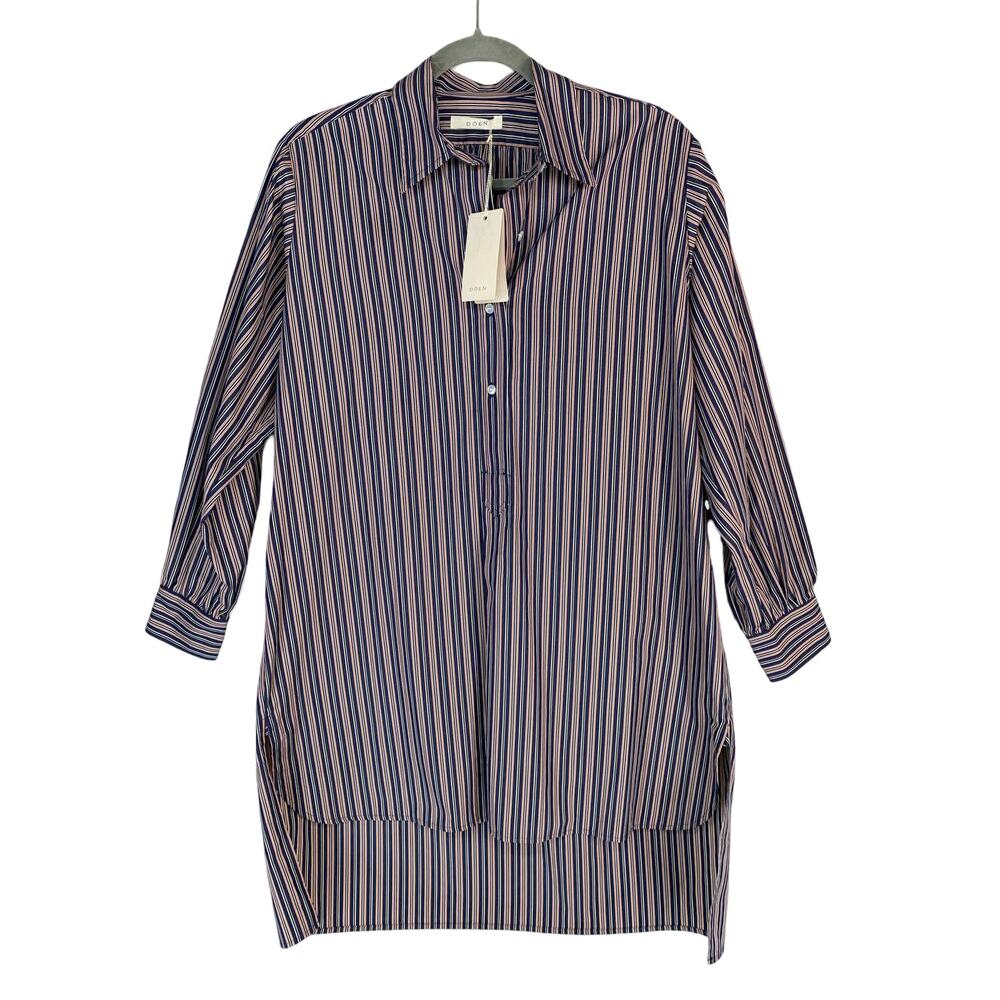 Doen Jora Dress San Marino Stripe XS Cotton Striped Mini Dress NEW - Picture 3 of 16